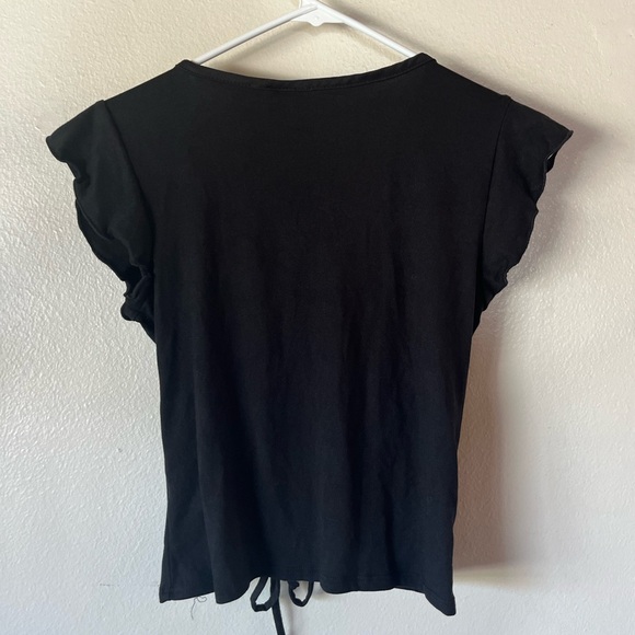 Black Top with scrunch - Picture 2 of 3